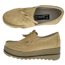 Cargar imagen en el visor de la galería, Mocasines Borlas para Mujer en Piel Gamuza