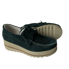 Cargar imagen en el visor de la galería, Mocasines Borlas para Mujer en Piel Gamuza