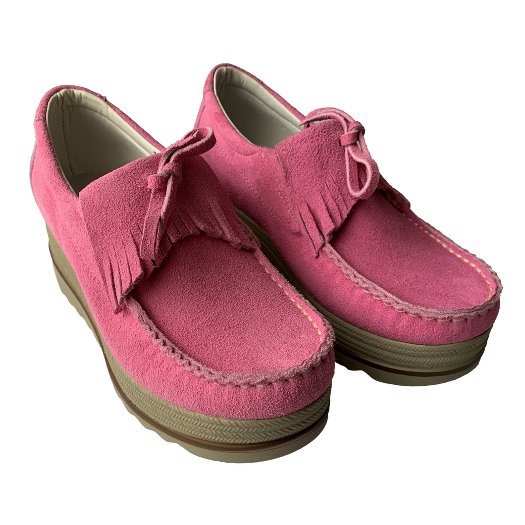 Mocasines Borlas para Mujer en Piel Gamuza