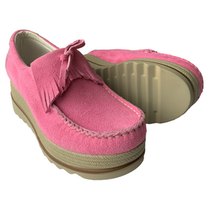 Mocasines Borlas para Mujer en Piel Gamuza