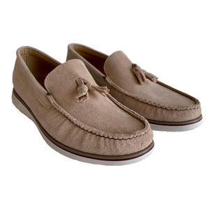 Mocasines Borlas para Hombre en Piel Gamuza