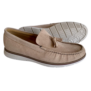 Mocasines Borlas para Hombre en Piel Gamuza