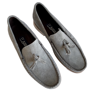 Mocasines Borlas para Hombre en Piel Gamuza