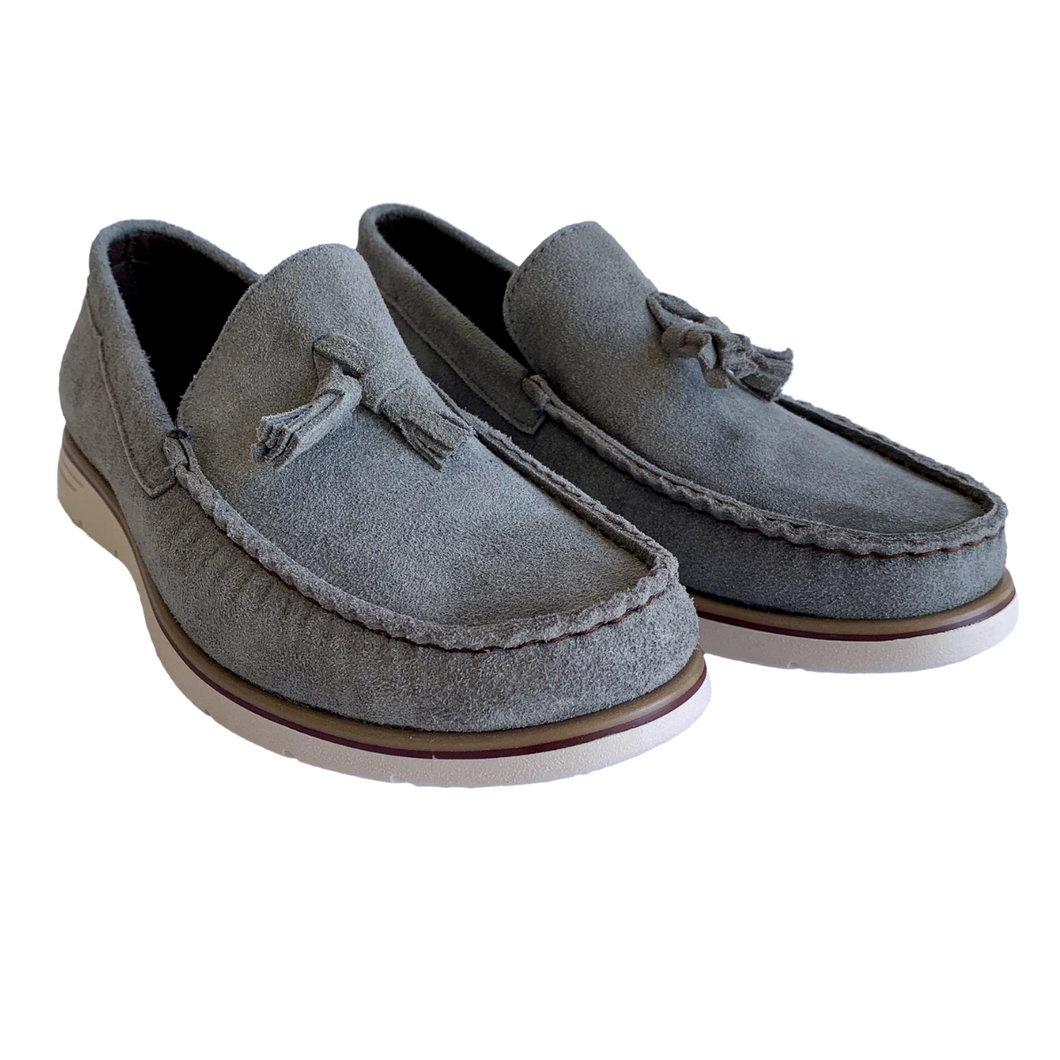 Mocasines Borlas para Hombre en Piel Gamuza